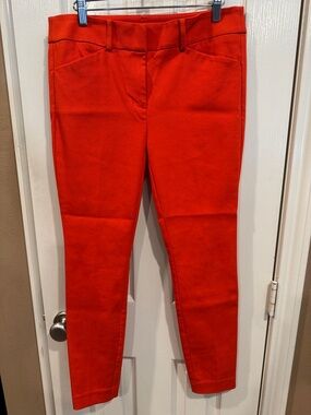 LOFT “Marissa Skinny” pants in orange. Sz 6